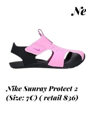 ❌Nike Kids Pink and Black Sport Sandal